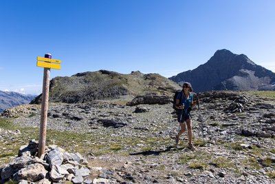 Le col des Terres Blanches depuis Prapic