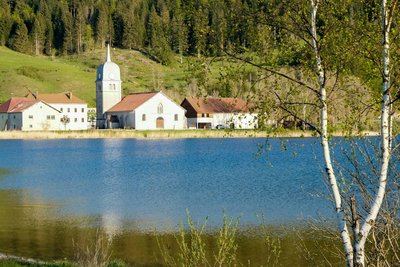 Balade familiale au bord du lac de l'Abbaye