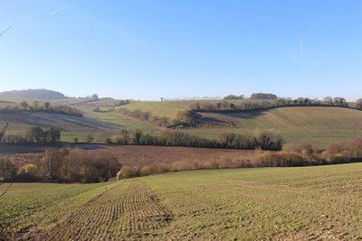 Parcours "bleu foncé" de marche nordique de St-Denis-d'Authou